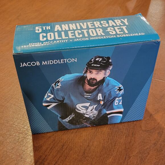 San Jose Barracuda Sharks John McCarthy Jacob Middleton Bobblehead 5th Annvrsry - Picture 1 of 10
